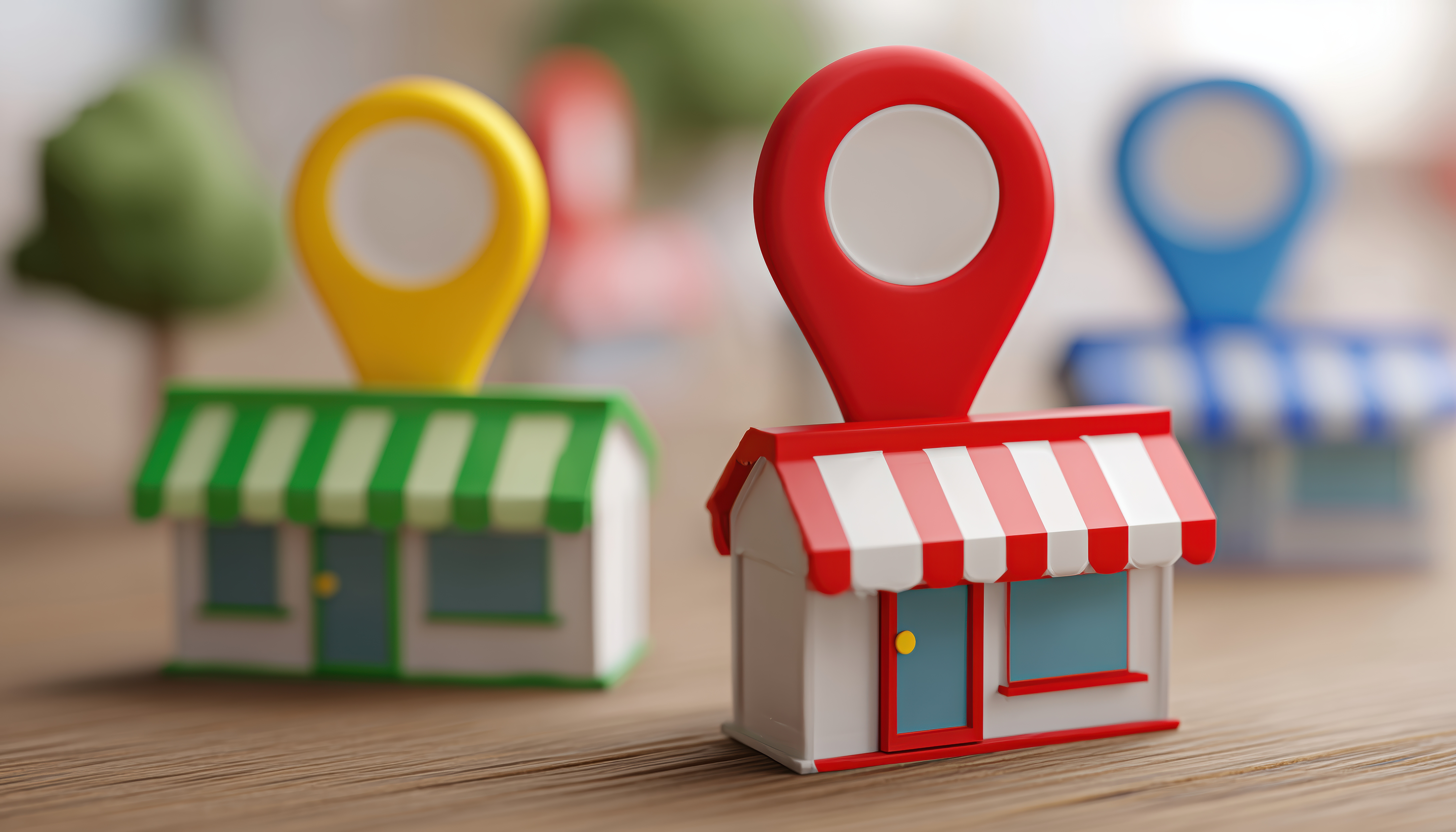 image of miniature google location pinned homes
